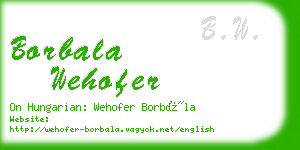 borbala wehofer business card